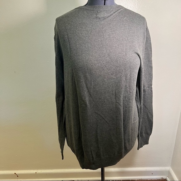 Old Navy V-Neck Sweater Dark Heather Gray - Picture 7 of 12